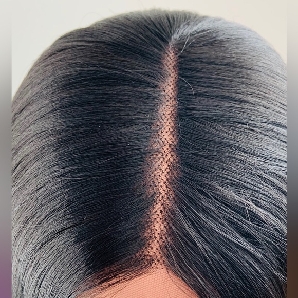 Very Pretty Long Black/Purple/Multi Color Premium Fiber Lace Front Wig - Picture 2 of 8